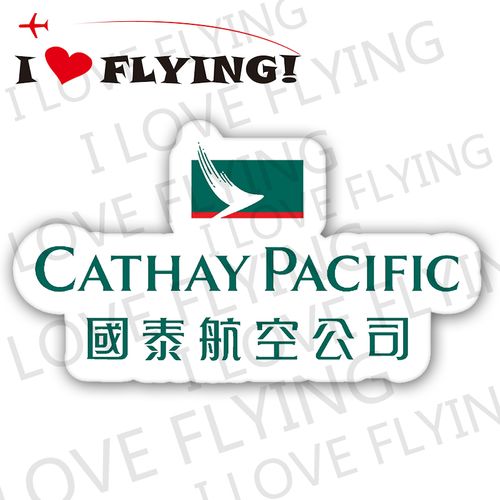 我爱飞行|国泰航空旅行登机拉杆箱贴纸不干胶潮贴
