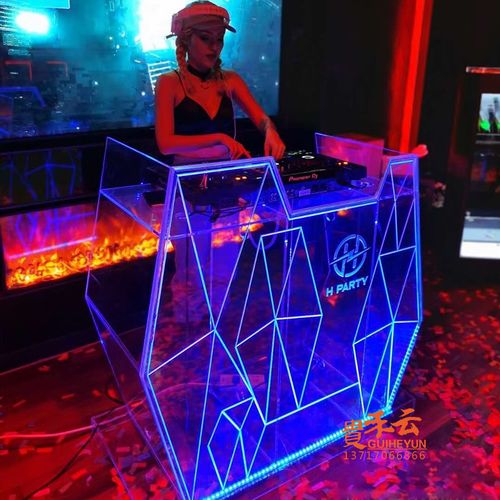 打碟机桌子酒吧打碟台亚克力发光dj台打碟台可移动打碟机桌打碟机全套