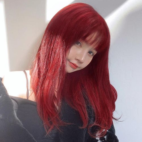 【红色系】染发剂女媚拉酒红橙红色染膏染头发颜色 媚拉红 褪色粉(染