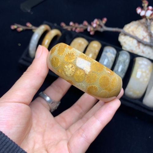 【假一赔十】珊瑚玉手镯印尼天然满花发财玉 一图一物可视频看货