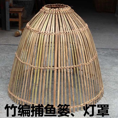 竹编黄鳝笼 手工竹编捕鱼笼竹编灯罩竹编仿古竹制品竹编装饰竹篓特色