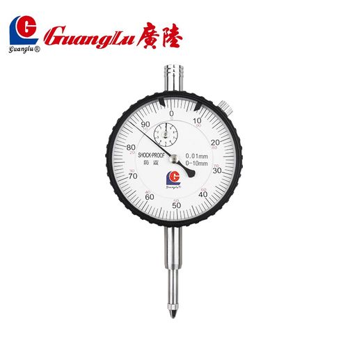 广陆guanglu机械式百分表0-10mm指示表 机械百分表头 弯沉仪用百分表