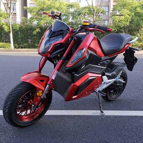 小猴子电摩z6电动摩托车m5电动车成人m372v摩托车电瓶车96v 红色 豪华