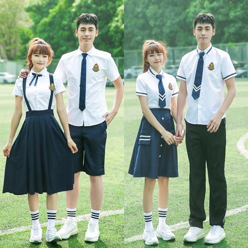 校服套装中学生学院风初中高中生高三毕业照班服夏季运动会服装女