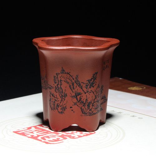 宜兴正品手工紫砂花盆观赏微型小盆景盆沈小君梅花迷你盆菖蒲