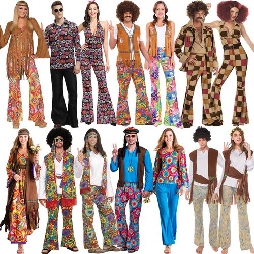 复古迪斯科服装disco costume 70年代嬉皮士hippie