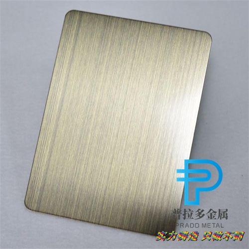 201/304香槟金不锈钢现u货 无指纹拉丝香槟金 镜面香槟金装饰彩板