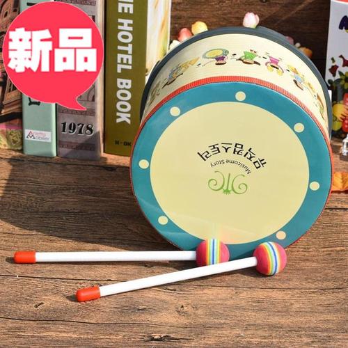 玩具鼓手鼓木制铃鼓成都韩国22鼓小兔子乐器奥尔夫