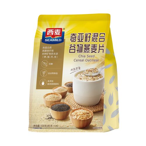 西麦奇亚籽混合谷物即食燕麦片630g袋装即冲即食懒人