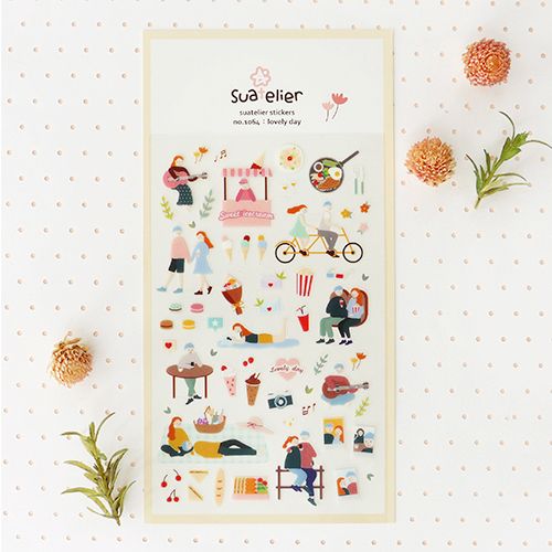 jr 韩国文具可爱美好的一天文艺pvc胶质贴纸 日记本
