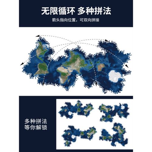 月球异形拼图 异格无限地球高难度月球银河木质异形拼图世界地图成年