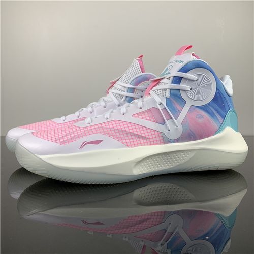 正品李宁音速9团队款2021夏季新款 樱花 男子实战篮球鞋abpr017
