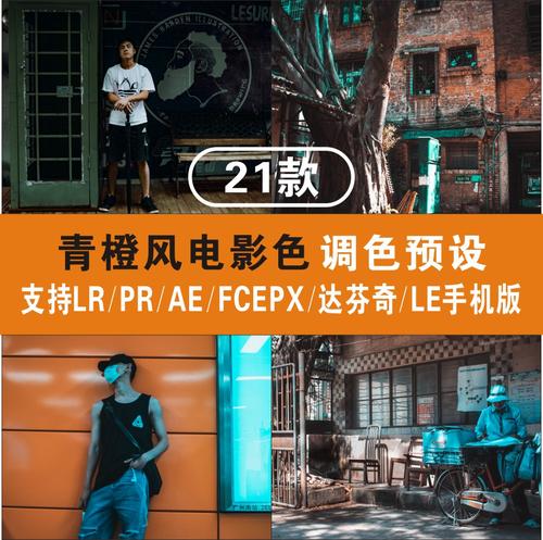推荐预设21款青橙色调色/人像/旅游/风景/pr/ps/lr/fcpx达芬奇/ae