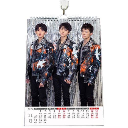 易烊千玺2022日历tfboys 王俊凯 王源 易烊千玺 2022年13页单月a4尺寸