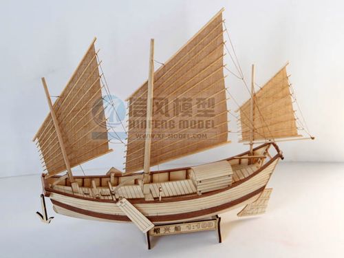 全国包邮 信风模型 古典木质帆船模型拼装套材 中国船 绍兴号