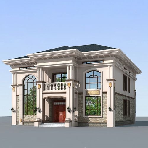 新两层墅b别设 图纸二层 欧式豪华大户型计新农村自建房乡村洋房