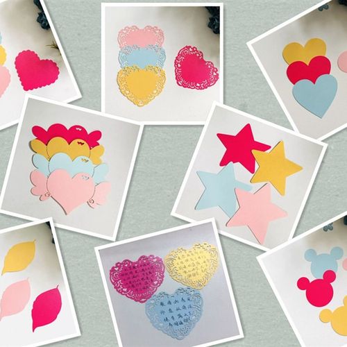 新款不干胶许愿卡花边爱心形x卡片标签心愿贴墙装饰卡