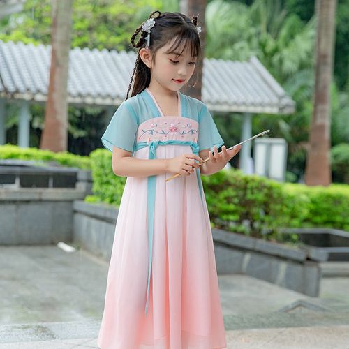 汉服女童夏季连衣裙新款宝宝中国风超仙薄款古装儿童