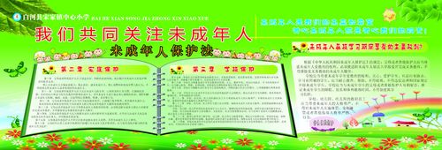 758海报印制展板写真喷绘457关注未成年人保护法条例内容