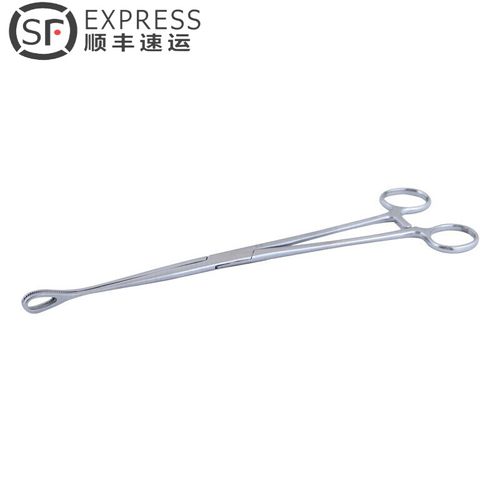 医用不锈钢海绵钳持物钳卵圆钳海绵夹拔火罐点火钳25cm 25cm直头海绵