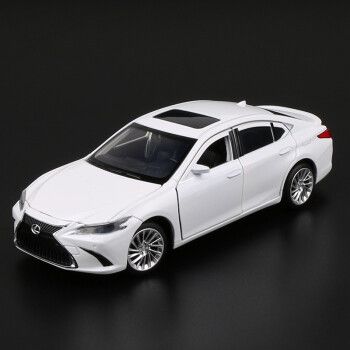 雷克萨斯es300轿车六开转向避震合金车模声光仿真汽车模型玩具车 白色