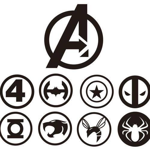 漫威图标墙贴卡通动漫复仇者联盟海报贴画儿童房男生卧室贴纸包邮