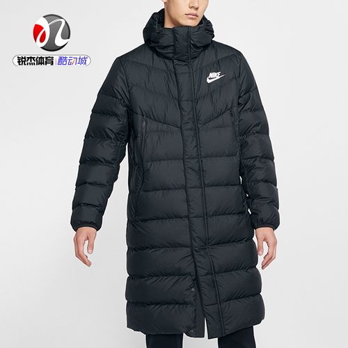 耐克nike男子冬季长款运动休闲连帽保暖羽绒服cu0281-010 045 380