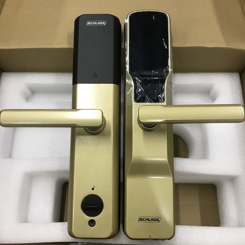 schlage/西勒奇指纹锁se1201入户门密码锁c级智能锁电子别墅双开