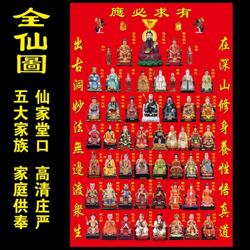 全仙图仙家 五大家画 胡常黄蛇蟒仙 民间仙家画像仙门堂口挂画