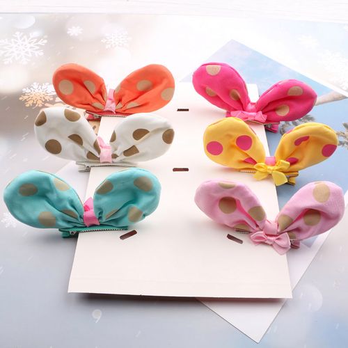 儿童蝴蝶结发夹韩版领结兔耳朵发卡子半成品发饰鞋袜diy头饰配件