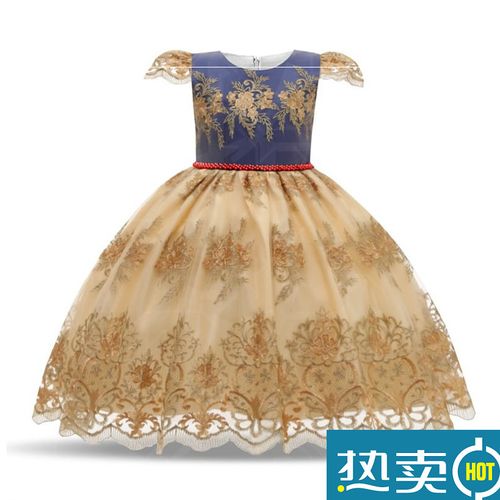 う皮尔卡丹ぇ英式女童宫廷公主裙中世纪宫廷风儿童晚礼服宫廷裙欧洲