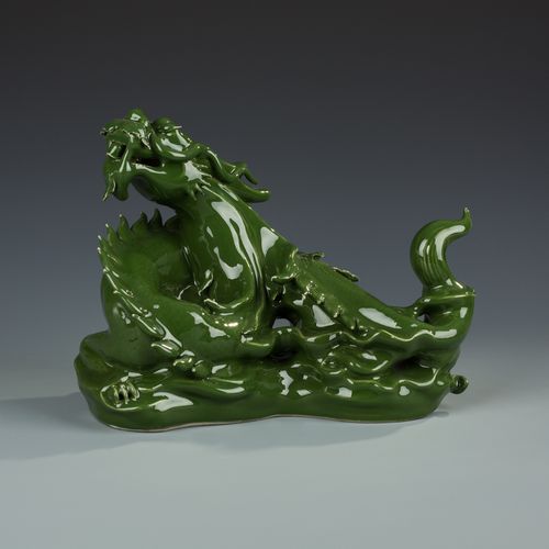 即刻拍 景德镇陶瓷摆件中国工艺美术大师  刘远长 雕塑作品千禧龙