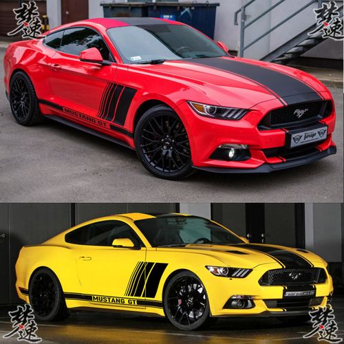 福特野马gt车贴拉花 个性赛车贴纸改装 跑车贴画车头机盖装饰25z