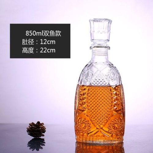 密封玻璃酒瓶高档酒具洋酒瓶红酒瓶空瓶家用酒瓶分装酒瓶酒柜装饰(850