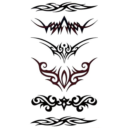 纹身贴防水男女持久图腾酷潮个性霸气暗黑风oldschool纹身贴ins风