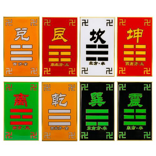 慈缘正堂 铜巽卦房屋补角八卦牌 坎兑离震艮缺角 乾卦离卦挂件