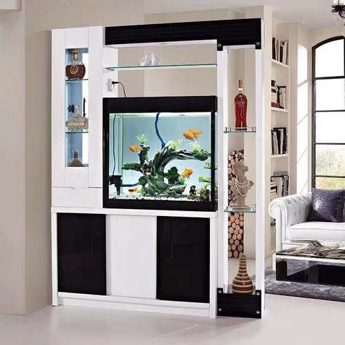 客厅隔断柜带鱼缸玄关柜酒柜双面门厅鞋柜进门装饰柜屏风间厅柜