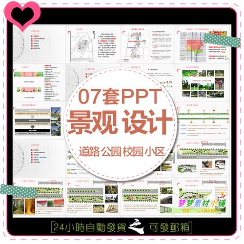 小区校园道路公园 规划园林景观设计方案汇报 ppt素材模板