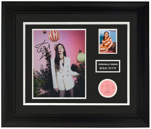 裴珠泫 irene red velvet 亲笔签名照片裱框 含sa证书 queendom