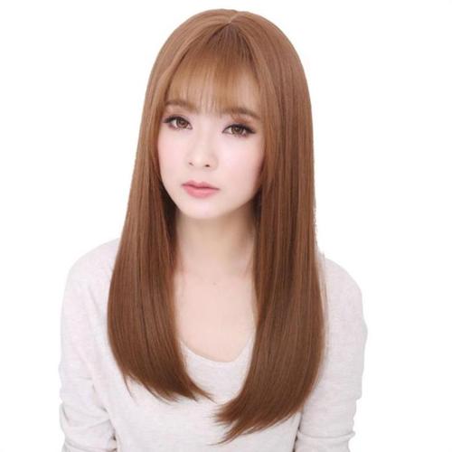 披肩发假自然女甜美长发刘海痕长直发套彩发发色时尚