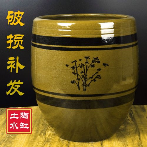 陶瓷米缸家用老式储水厨房储物带盖酱缸土陶腌菜发酵缸大水缸瓦缸