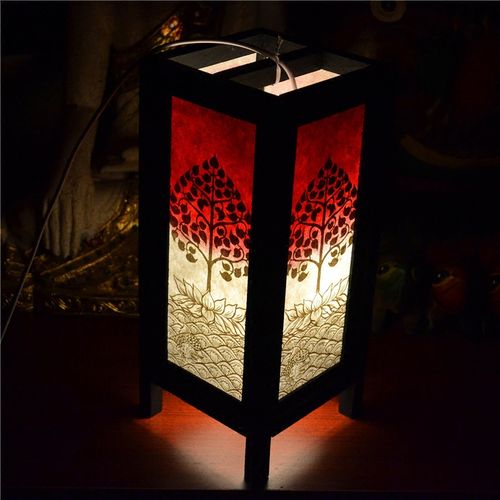 诗玛哈泰国手工灯罩外壳台灯纸灯罩走廊diy彩绘灯罩酒吧装饰灯罩