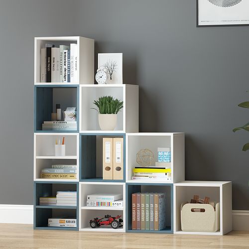 尚品宜家书柜书架简约落地小柜子置物架客厅储物卧室