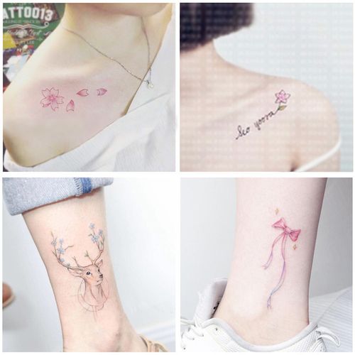 苏小木纹身贴防水 女 持久锁骨手臂可爱少女心性感ins