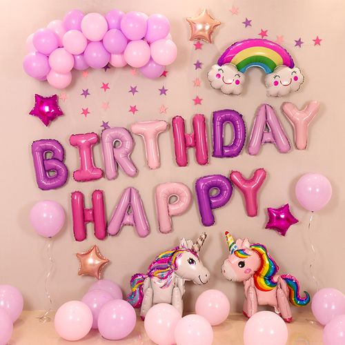 1周岁生日气球布置ins网红场景装饰儿童粉嫩少女心公主派对背景墙