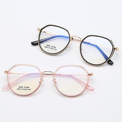 复古平光镜tr90框架眼镜金属眼镜架tr眼镜框韩版配镜平光眼镜2030