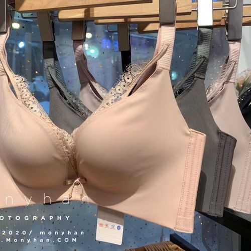 名韩内衣826a厚杯b中厚深v蕾丝玫瑰纤维小胸聚拢调整型无钢圈文胸