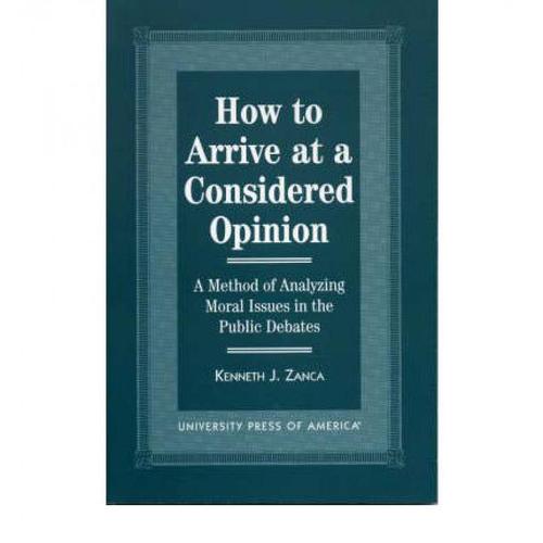 预订 how to arrive at a considered opinion: a met.