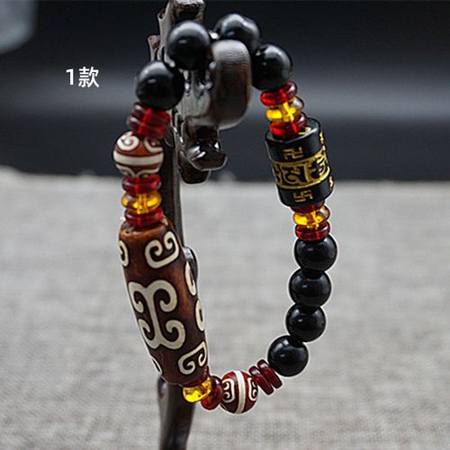 新款玛瑙天珠手链手串情侣款手饰串珠 高档气质 万字玛瑙玉串配饰