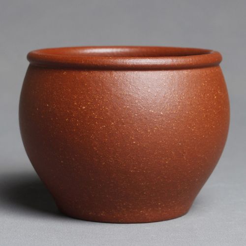 宜兴紫砂杯陈富才主人杯原矿红降坡泥泥品茗杯全手工